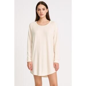 James Perse Women’s Long Sleeve Tunic Dress – Cream / Off-White – Size 3 (Large)